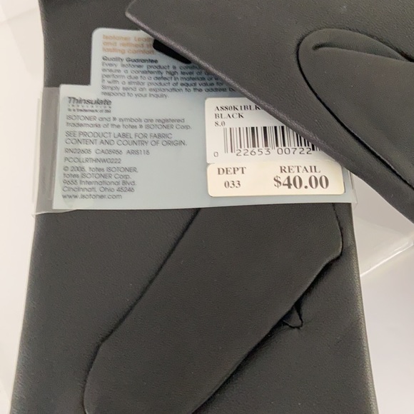 New With Tags Mens Black Isotoner Leather Driving Gloves - Picture 4 of 9